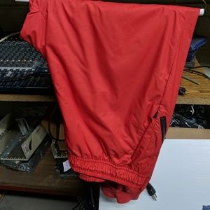 Red nike windbreaker pants